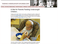 Tablet Screenshot of feeding-underweight-children.com